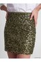 TWO MT SHOP QUALITY LCW Vision Khaki Sequin Mini Skirt for Women - 4