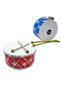 ASL-08 Colorful Bass Drum with Woodgrain Pattern and Bag BZELDR05