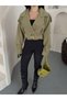 Women's Buckled Belted Short Trench Coat - 2