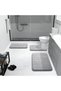 Bath Mat,Gray Memory Foam Non-Slip Absorbent Rug - 8