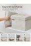 Small Folding Storage Ottoman, 12.2 x 16.1 x 12.2 Inches - 7