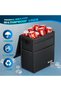 Car Trash Can with Lid, Car Garbage, Bin and Bag (Large, Black) - 4