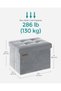 Small Folding Storage Ottoman, Dove Gray - 2