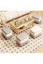 Rectangular Storage Stool, Padded Footstool, Leather storage ottoman, Shoe Changing Stool, Storage B - 7
