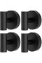 4 Pack Black Suction Cup Hooks Waterproof Rustproof Removable Shower Towel Robe Loofah Hooks for Bat