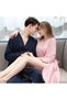 رداء حمام نسائي كيمونو خفيف الوزن منسوج بنمط وافل، رداء حمام سبا للسيدات - 6