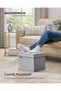 Small Folding Storage Ottoman, Dove Gray - 3