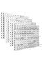 Pegboard Combination Kit, 4 Pack Metal Pegboard Panels with 50 Hooks, Black Pegboards Wall Organizer - 2