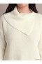 TWO MT SHOP QUALITY LCW Curve Ecru Knit Straight Boat Neck / Half-Boat Neck Women's Sweater - 2