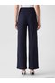 LCW Modest Navy Blue Raschel Solid Standard & Regular Wide-Leg Women's Pants—The ALITA CITY Difference - 4