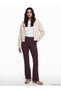 LCW Vision Burgundy Solid Super Skinny & Extra-Tight Flared Women's Pants, Featuring the ALITA CITY Touch