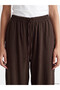XSIDE Brown Linen-Look Straight-Leg, Loose & Wide-Leg Women's Pants—The ALITA CITY Difference - 3