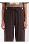 XSIDE Brown Gabardine Straight-Leg, Loose & Wide-Leg Women's Pants—The ALITA CITY Difference - 3