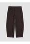 Brown Gabardine Striped Standard & Regular Wide-Leg Women's Pants with the ALITA CITY Touch - 5