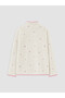 LCW DREAM Ecru Plush Embroidered Long-Sleeve Women's Pajama Top, Featuring the ALITA CITY Touch - 6