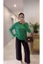 Canel Green Striped Sweater - 3
