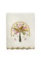 Palmira Bamboo Palm Embroidered 2-Piece Towel Set, Ecru, 50x90, Ecru