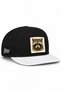 White and Black Hip-Hop Hat with a Raccoon Logo