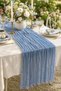 Nuvé | 100% Cotton Baby Blue Tulle Table Runner