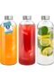 Clear Glass Bottles with Lids 32oz /1L– 3 Pack Empty Reusable Glass Water Bottles, Stainless Steel Lids, for Hot & Cold Drinks, Juice & Tea – Beverage, Milk & Smoothie
