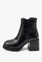 Radosiva Women's Heeled Boots - Black Crocodile Print - 4