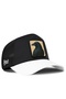 White-Black Trucker Hat with Crow Logo