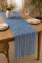 Nuvé | 100% Cotton Baby Blue Tulle Table Runner - 3