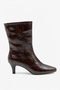 Radina Women's Heeled Boots - Brown Crocodile Print