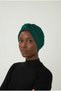 Emerald Green Ready-to-Wear Hijab with Crystal Butterfly Embellishments, Beading, and Lined Edge - 3
