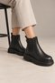 Women's Genuine Leather Elastic Chelsea Boots - 3