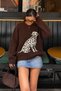 Women's Soft-Textured Jacquard Sweater with Dalmatian Print - 3