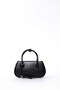 Oval Baguette Hand and Shoulder Bag Black