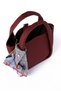 Dark Brown Clutch Bag with Scarf-Style Charm Detail - 4