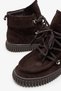 Sansa Brown Suede Leather Fur-Trimmed Boots - 4