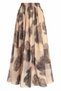 Camel Chiffon Patterned Skirt - 2y50224