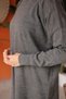 Anthracite Crew Neck Slim-Fit Mercerized Loose-Fit Knit Tunic - 4