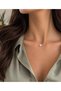 Handmade Women's Necklace with Natural Selenite Stone: Minimalist, Transparent Cord, Elegant Necklace - 4