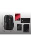 Black Leather 2-Compartment Laptop School, Daily, and Work Bag - 8