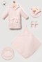 100% Cotton Baby Robe Set with Hood, Cute Cloud Embroidered Design, Ages 0–2: Towel and Slippers Set - 2
