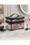 Women's Foldable Makeup and Travel Pouch with Two Large Compartments and a Shoulder Strap—Available in 5 Colors - 2