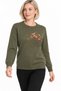 Women's Crew-Neck Wool Sweater embellished with stones on the chest, K.Yosun - 2
