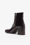 Matilda Brown Shiny Leather Heeled Boots - 2