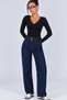 Women's Ribbed Knit V-Neck Blouse / T-Shirt - 3