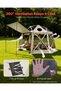 Cort tip gazebo cu montare rapidă, Dimensiuni produs: 12 x 3,66 m, Culoare: bej, Număr model: YR12 x 12Beige-13, Formă: sferă cu 13 laturi, Dimensiuni: 3,6 x 3,6 x 2,26 m - 7