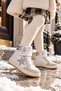 LİLYA Girls' "Star" Glittery Sneakers with Velcro Closure and Laces for Everyday Wear - 7