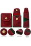 Retro Genuine Leather Handmade Unisex Wallet – Burgundy & Green, Classic Design