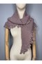 Hand-Knitted, Tone-on-Tone, Glittery Knit Scarf With Scarf - 6