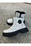 Children's Genuine Leather Orthopedic Boots WHITE