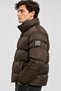 Men's Stand Collar Winter Puffer Jacket, Lined Zipper Pocket Coat - 2