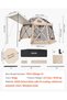 Cort tip gazebo cu montare rapidă, Dimensiuni produs: 12 x 3,66 m, Culoare: bej, Număr model: YR12 x 12Beige-13, Formă: sferă cu 13 laturi, Dimensiuni: 3,6 x 3,6 x 2,26 m - 8